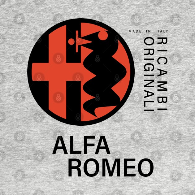 Alfa Romeo Ricambi Originali black text by fmDisegno